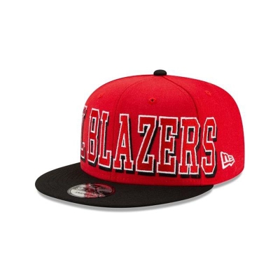 Black Portland Trail Blazers Hat - New Era NBA Block Font 9FIFTY Snapback Caps USA7920648